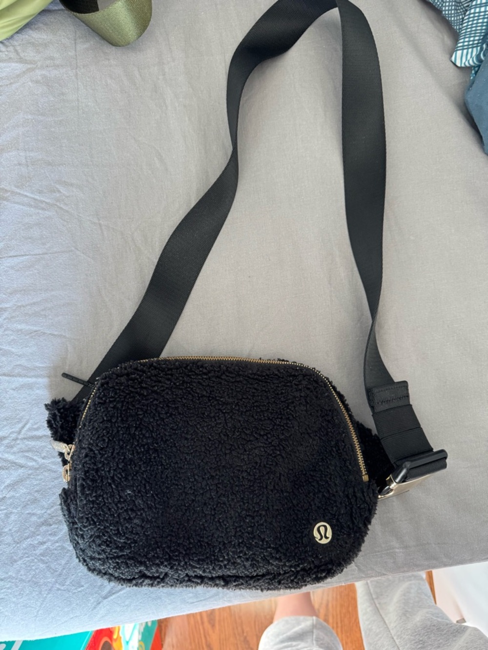 lululemon athletica Black Sherpa Crossbody Pouch